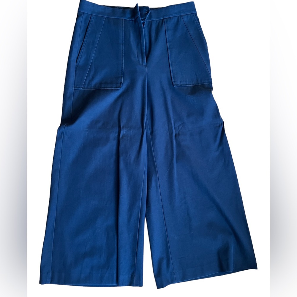 Step into Fall with soft blue gauchos.